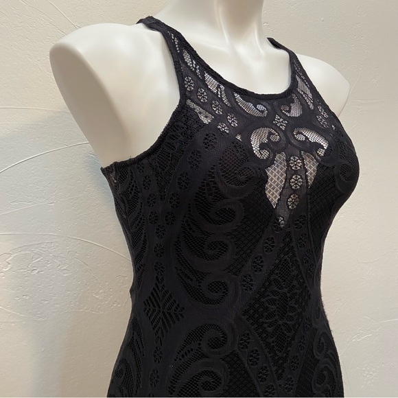 LOVERS + FRIENDS BLACK LACE BODYCON WILD AT HEART DRESS